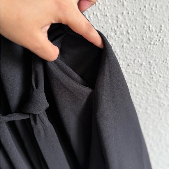 Windsor Black Wrap Midi Dress Size S - Picture 8 of 10
